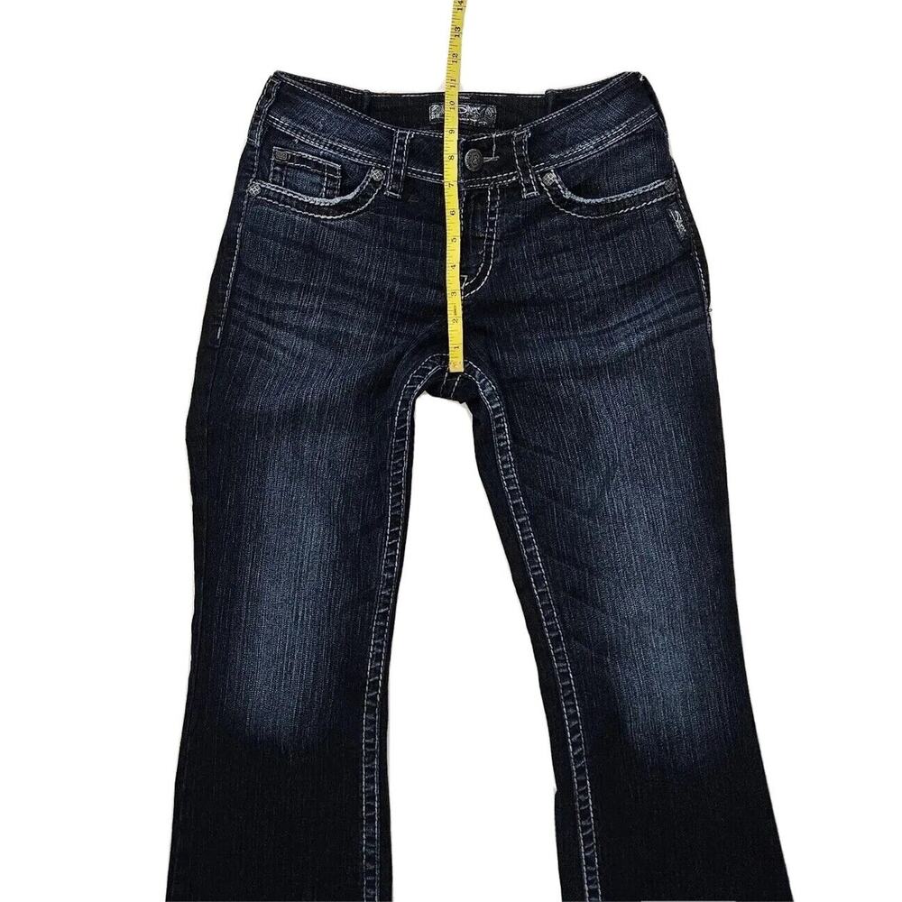 Silver Suki Surplus (Womens 28"x32") Mid Rise Blue Denim Jeans Dark Wash Pants - Picture 8 of 9